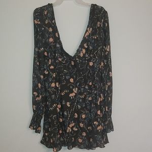 Free People Floral Blouse